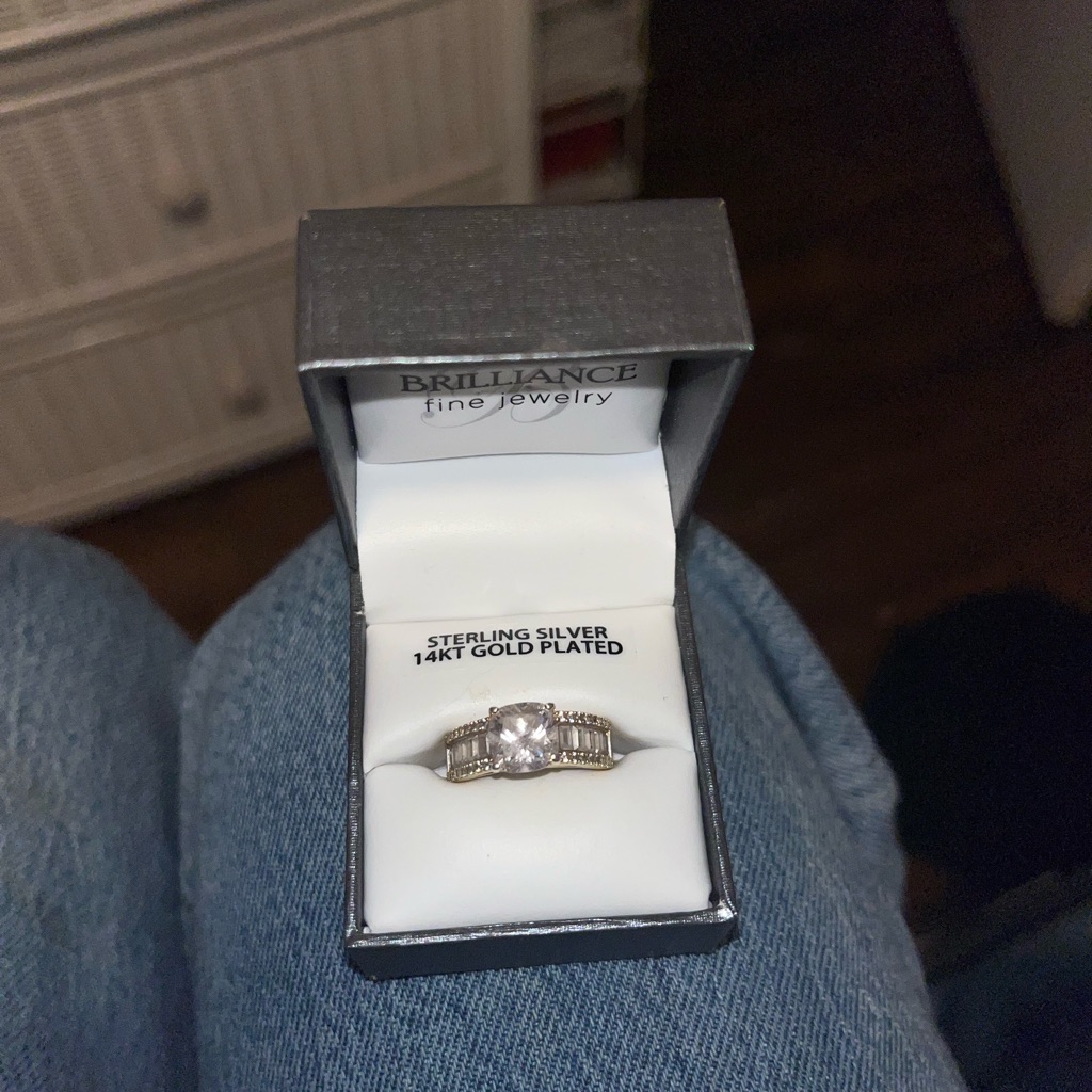 Gold Diamond Trilogy Ring With Central Stone